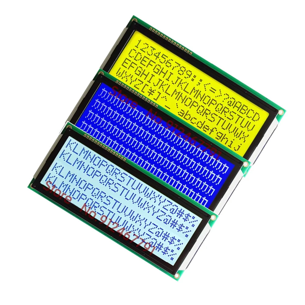 5V Larger LCD 2004 20*4 20x4 Largest Character Yellow Gray Blue Screen 204 Display Module 146*62.5mm HD44780 WH2004L AC204B