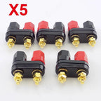 Banana Plugs Couple Terminals Red Black Connector Amplifier Terminal Binding Post Banana Speaker Plug Jack M20