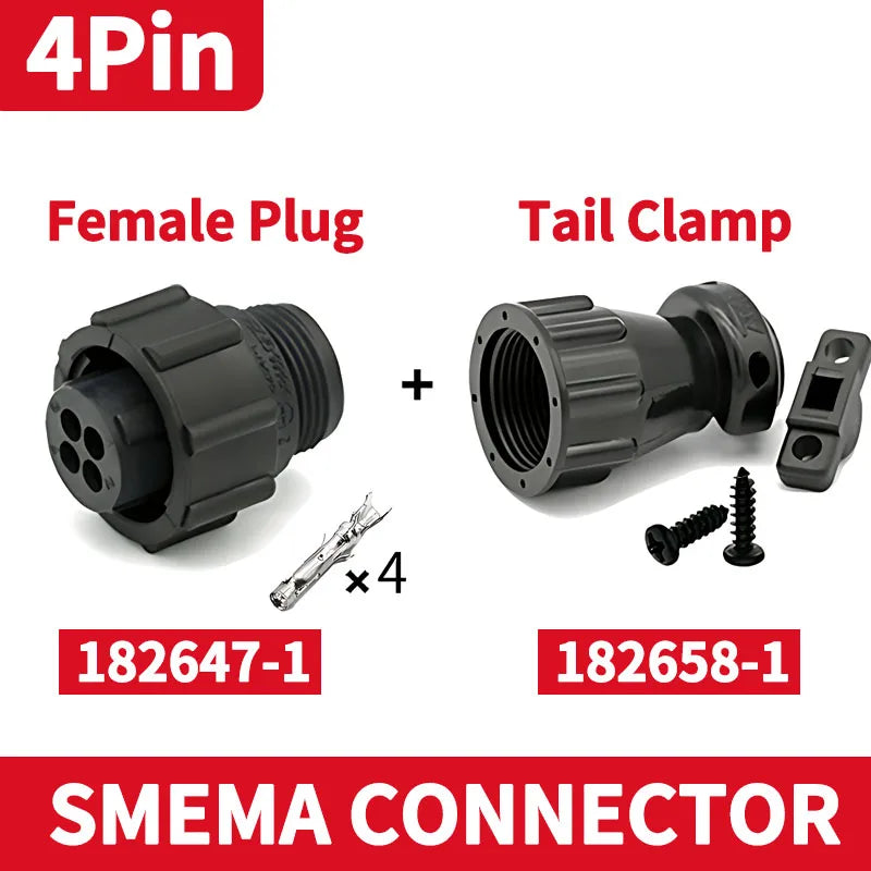 1/5/20/50 Sets TE/AMP Type 4P/9P/14Pin SMEMA Connector Aviation Plug Sheath with Tail Clamp Terminal for SMT Equipment 206043-1