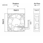 Sleeve Bearing Industrial Cooling Fans with Brushless Motor Mini Quiet Computer Accessories Ventilador DC 12v 120mm 80mm 40mm