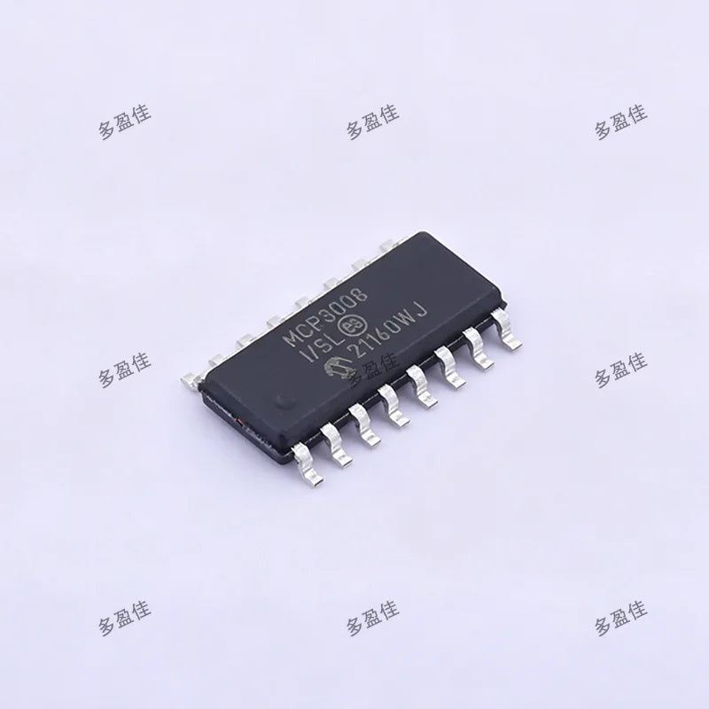 5PCS/LOT MCP3008T-I/SL marking MCP3008-I/SL 10 Bit Analog to Digital Converter 4, 8 Input 1 SAR 16-SOIC