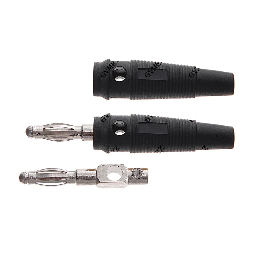 5PCS 4MM Green Yellow Banana Plugs Connector Solderless Video Musical Speaker Stackable Cable Wire Pin Banana Plug Connectors