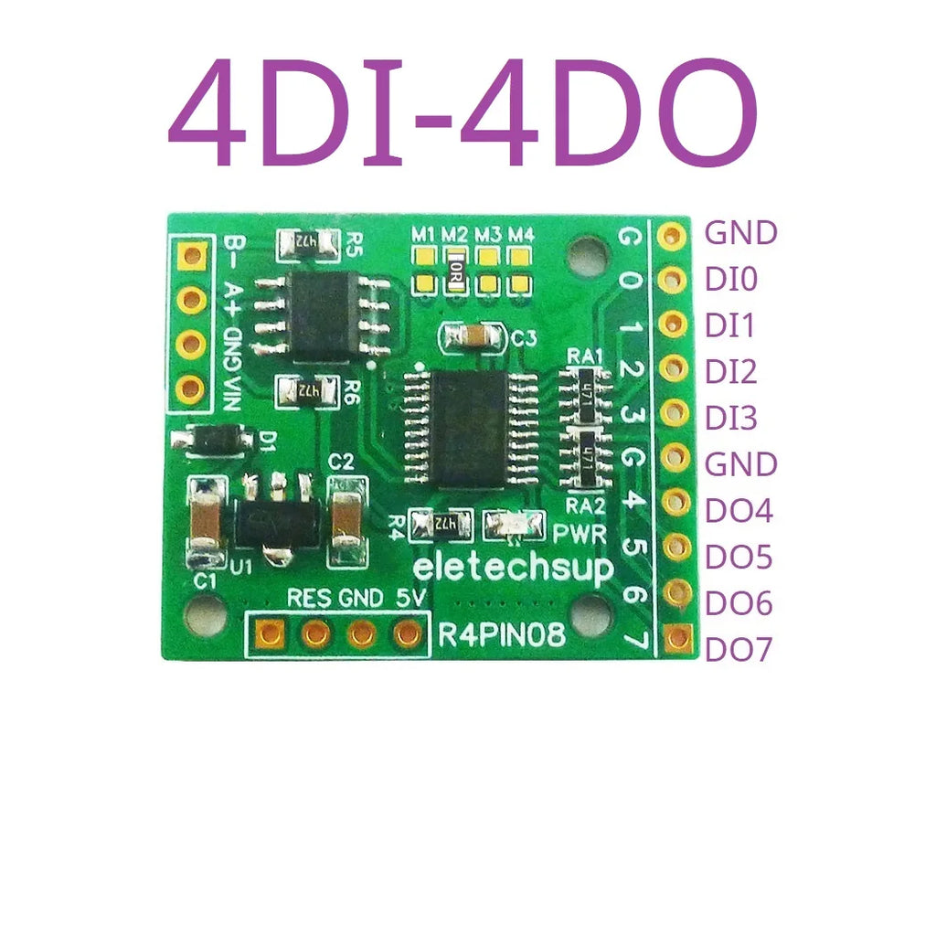 DC 5V 12V 24V 8DI/8DO/4DI-4DO/2DI-6DO/6DI-2DO RS485 Bus Core Board for Raspberry Pi Arduino ESP32 PLC Network Control
