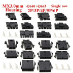 10-50sets 3.0mm Micro-Fit 3.0 Connector Receptacle Housing 2Pin 3 4 5 6 Circuit Plug House Terminal 43640 43645 MX3.0mm
