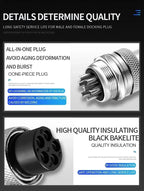 5/10/20 Packs GX12 GX16 GX20 Compatible Aviation Plug 2 3 4 5 6 7 8 9 10 12 14 15Pin M/F, Waterproof Circular Connector