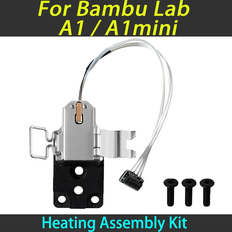 Heating Assembly Kit for A1/A1 Mini Hot End Heating Component with Heater Cartridge and Thermistor Temperature Sensor for Bambu