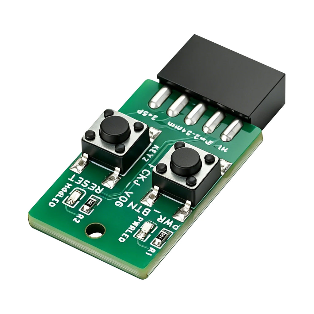 Mini Computer Power Reset Switch Board 9-Pin Connector Front Panel Header for PC Desktop Motherboards with LED Status Indicators