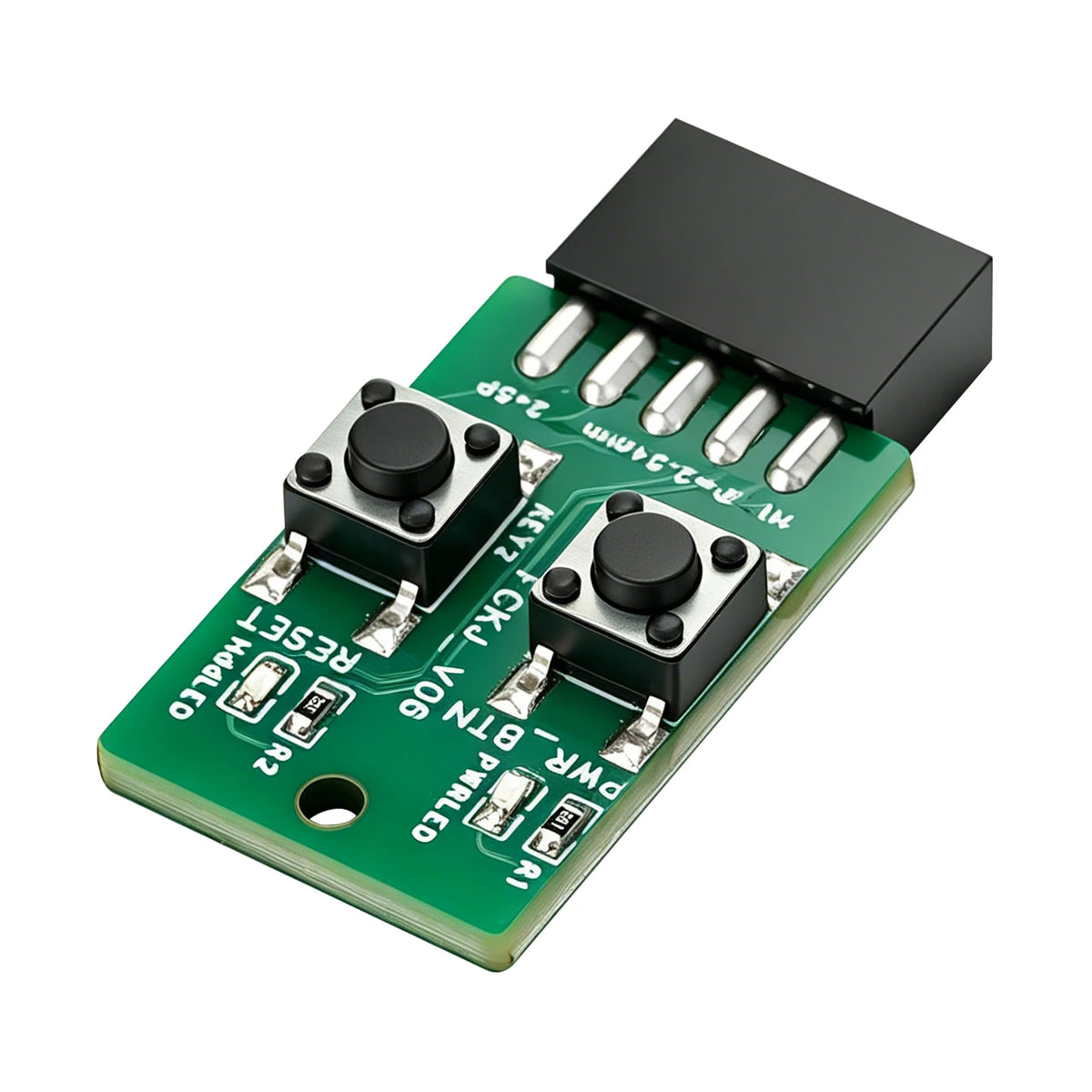 Mini Computer Power Reset Switch Board 9-Pin Connector Front Panel Header for PC Desktop Motherboards with LED Status Indicators