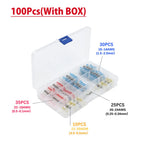 50-1000Pcs Heat Shrink Butt Crimp Terminals Waterproof Solder Seal Electrical Butt Connectors Wire Cable Splice Terminal Kit