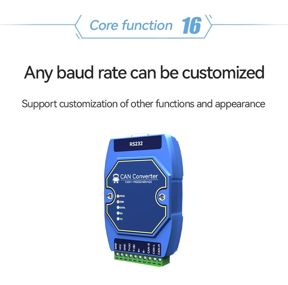 CAN to RS485 RS232 RS422 CANBUS Serial Protocal Converter 2-Way Transparent Data transmission CDSENET ECAN-401S CAN 2.0 Modbus