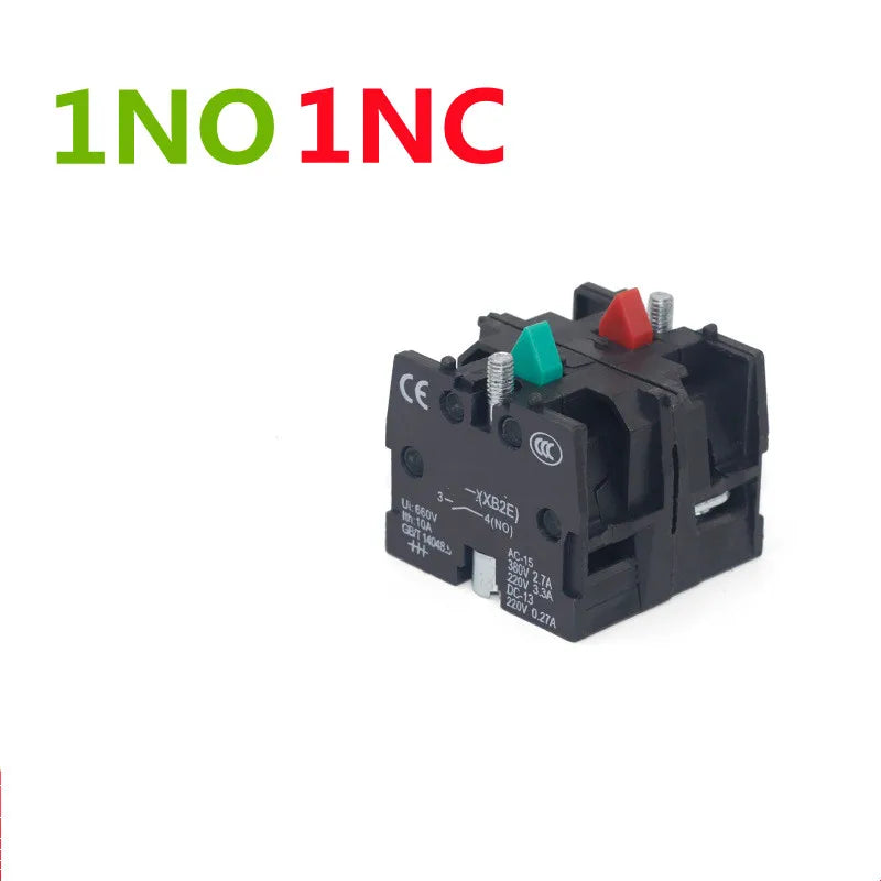 XB2 Rotary Switch 2/3 Position Self Locking / Self Resetting Selector Knob Switch 1NO/2NO/1NO1NC BD21 BD33 BD22 BD25 BD45 BD53