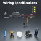 Smart In-Wall Touch Light Switch Dimmer 3.7V-24V DC, LED Compatible, Modern Design for Home/Office, Easy Installation