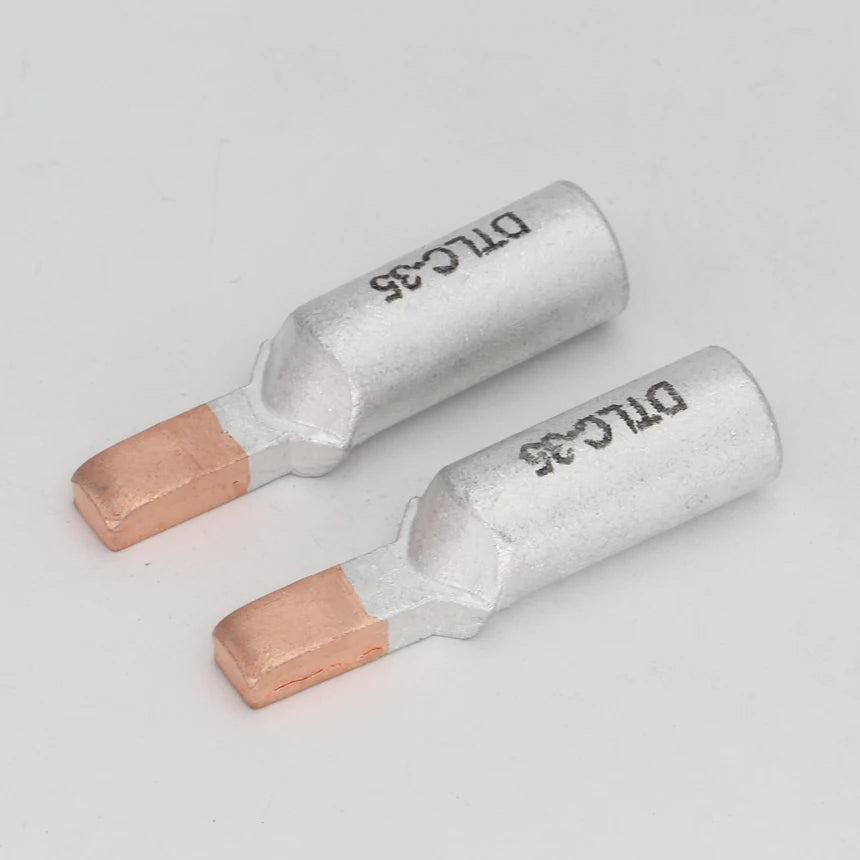 DTLC-10/16/25/35/50/70 Electrical Cable Wire Tubular Lug Screw Connection Connector Copper-AL Cord End Spade Pin Crimp Terminal