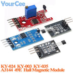 20pcs/1pc A3144E Hall Sensor Unipolar Electronic Magnetic Induction Switch Module 49E A3144/OH3144/Y3144 Hall Effect Sensor