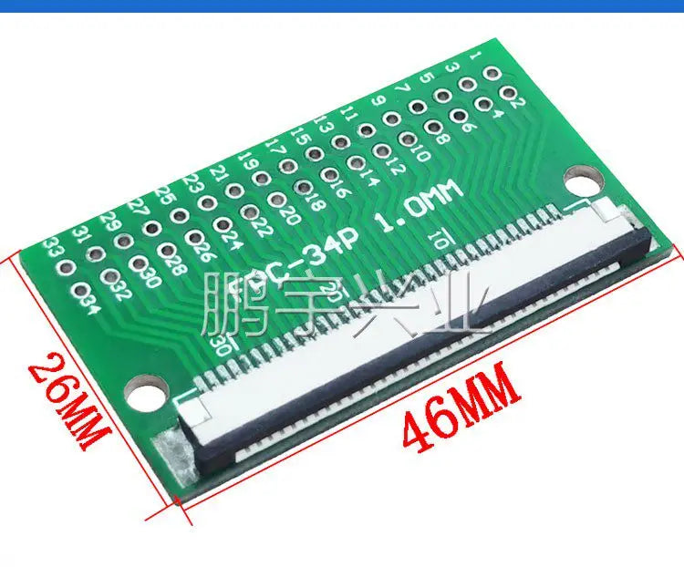 5pcs FPC 1.0MM Pitch Conversion Board DIY PCB Board 4P~30P 4 5 6 8 10 20 24 26 30 P Connector For Cable Transfer