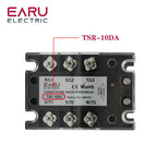 TSR  SSR-10DA SSR-40DA SSR 25A 60A 80A 100A Three Phase SSR Solid State Relay DC Control AC 480V 5-32V Input Aluminum Heatsink