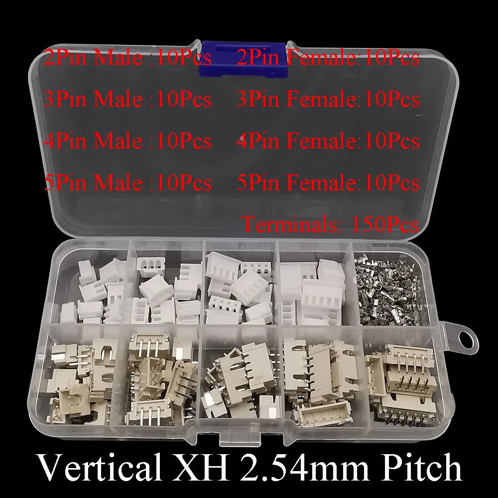 1Box SH 1.0MM/JST 1.25mm/ZH 1.5mm/PH 2.0mm/XH2.54mm/VH 3.96mm Male Plug Female Socket Housing Crimp Terminal Connector Kit