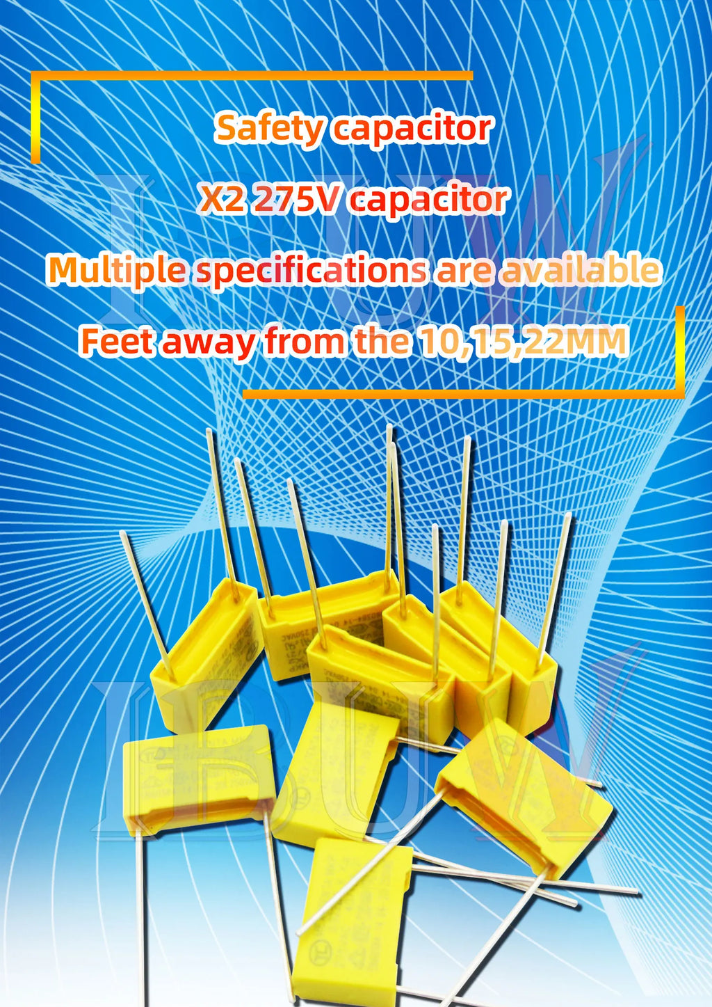 10pcs 275VAC capacitor X2 series 0.01UF ~ 2.2UF Polypropylene film capacitor New 10nf 100nf 150nf 200nf 680nf 470nf 1UF