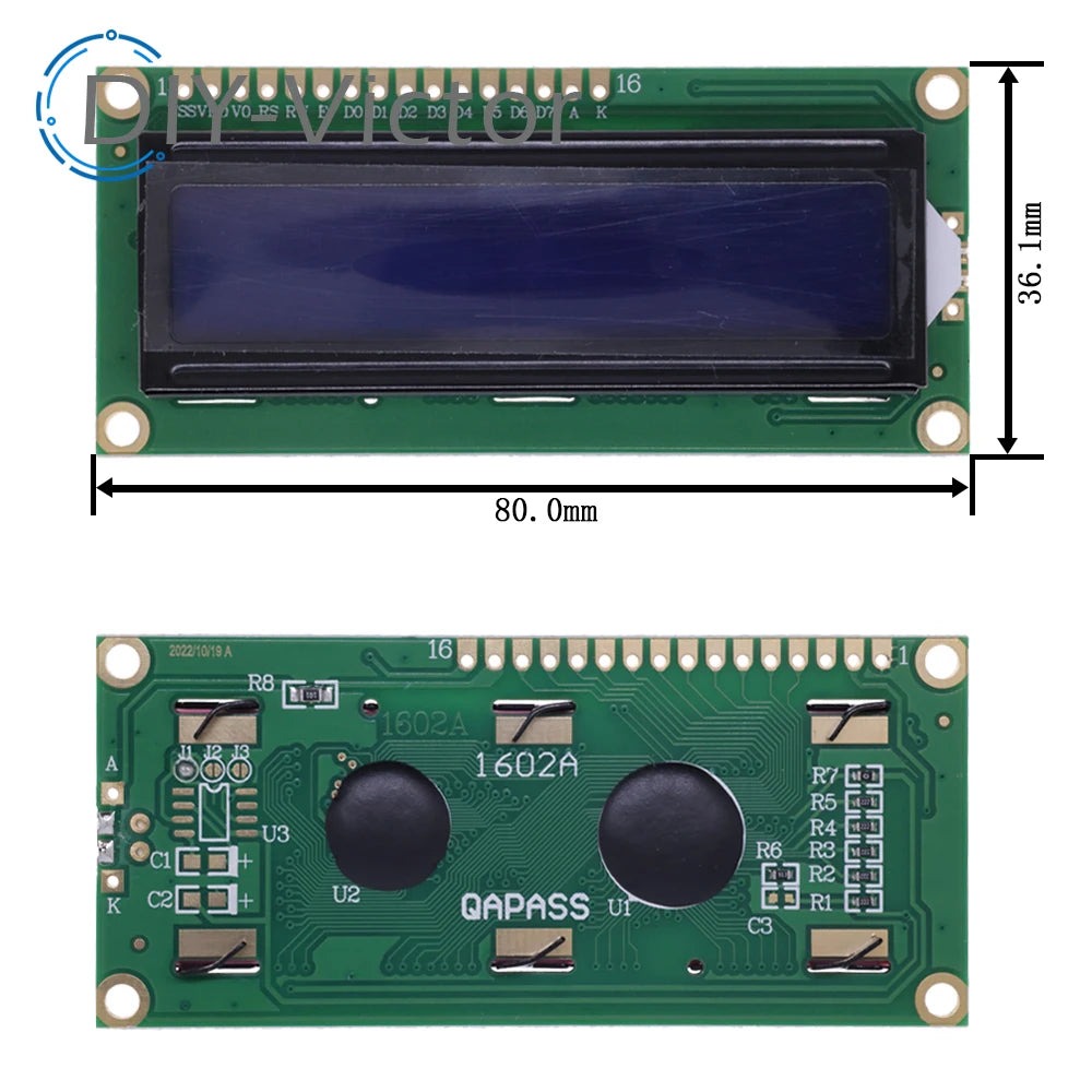 1602 16x2 HD44780 For Arduino Character LCD /w IIC/I2C Serial Interface Adapter Module