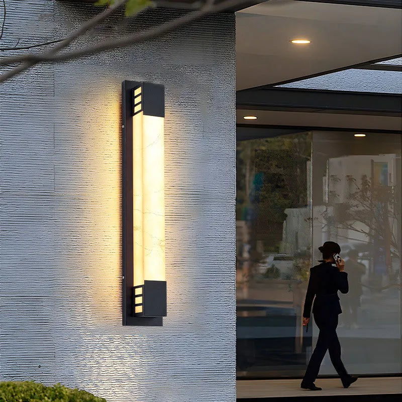 3 Color Dimmaing Imitated Marble LED Wall Light Outdoor waterproof 85~265V Porch Lamp For Courtyard Street Path Sconce Lighting