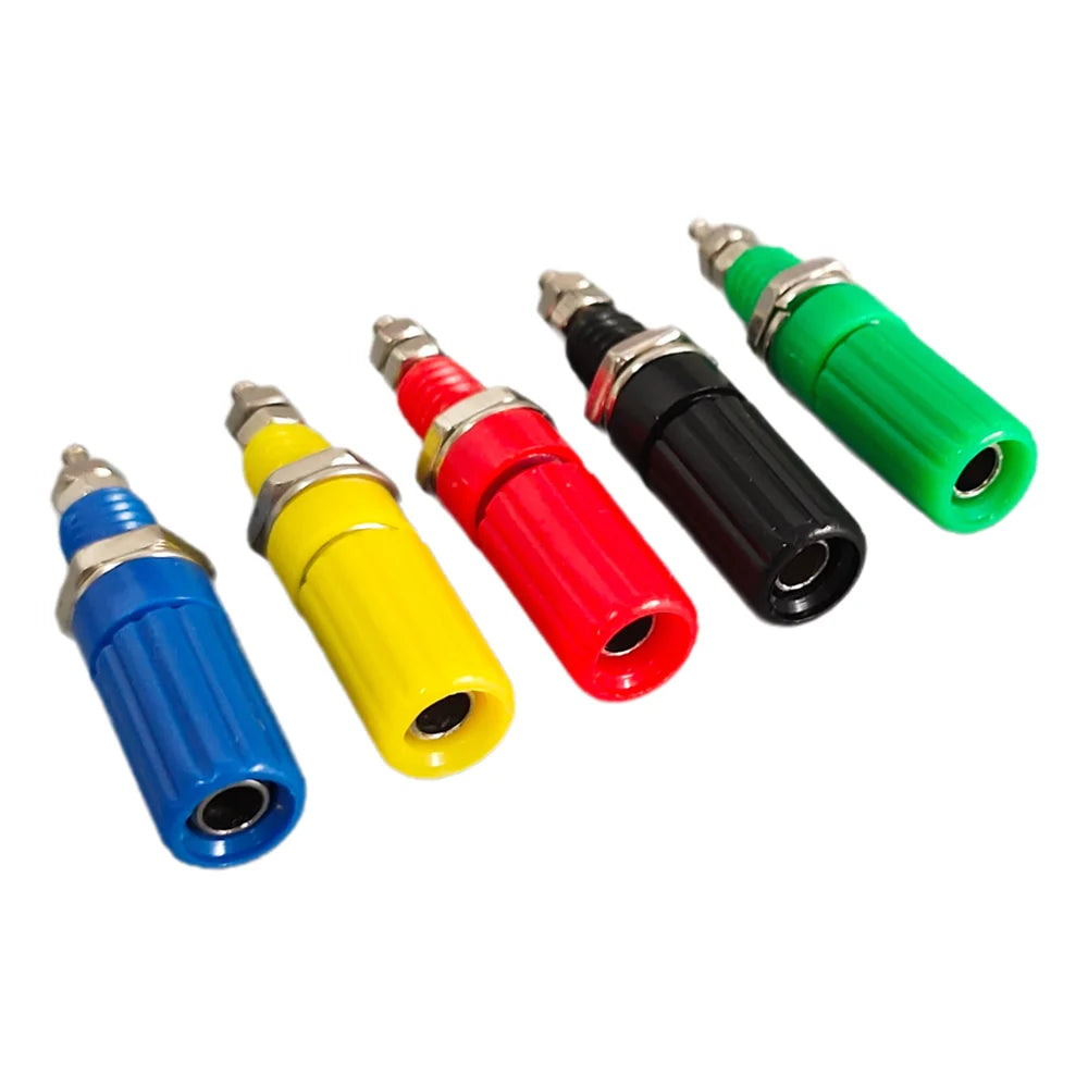 5/10PCS 4mm Banana Socket M3*45 Binding Post Nut Banana Plug Jack Electrical Connector Terminal DIY Parts