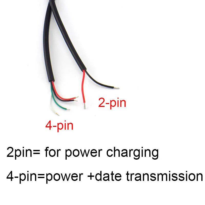 0.3m/1m/2m Power Supply Cable 2 Pin USB 2.0 A Female male 4 pin wire Jack Charger charging Cord Extension Connector DIY 5V line