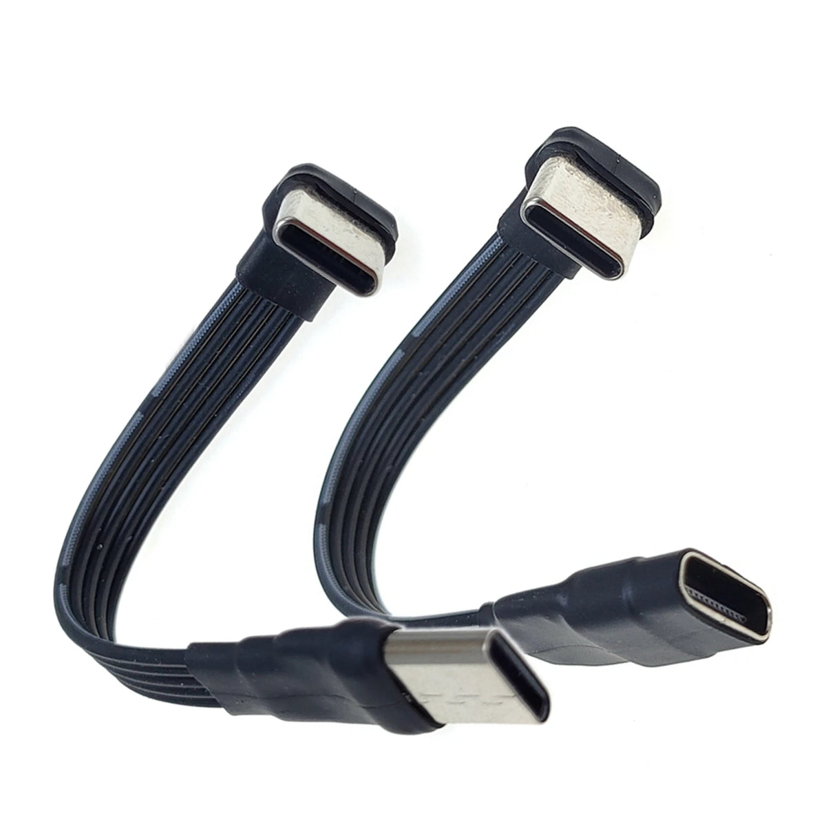 USB 2.0 Type C to Type C Extension Cable 90° Adapter FPC FPV Band Flat USB C Cable 2A 5CM-100CM