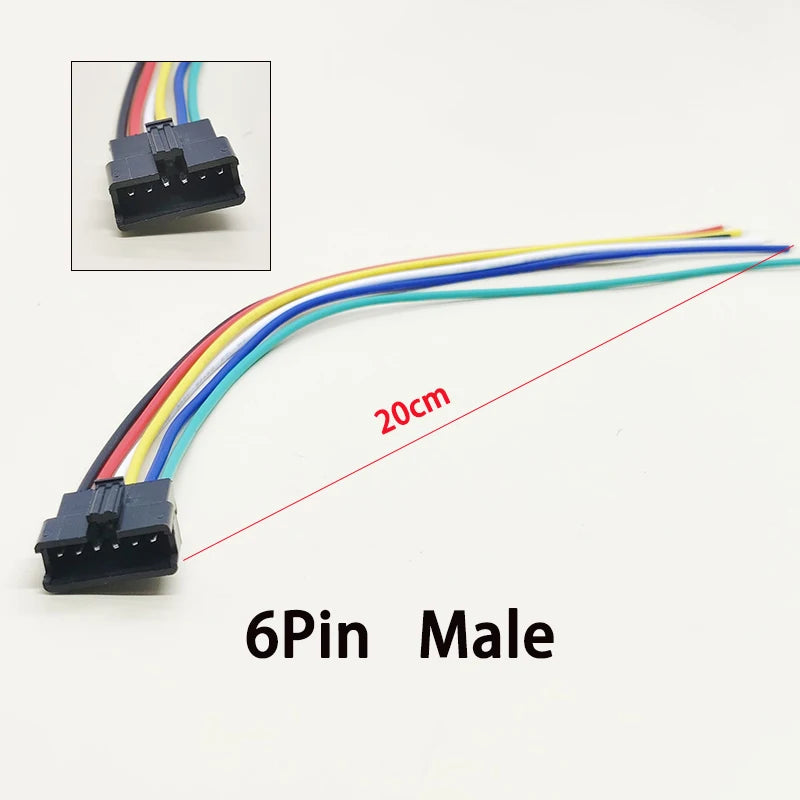 5/10PCS SM Terminal Wire JST Docking Plug 20CM Length 2/3/4/5/6Pin 2.54MM Tin Plated Male Female Connector