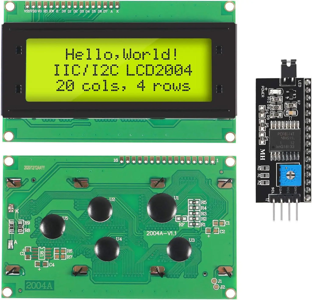 2PCS IIC I2C TWI Serial LCD 2004 20x4 Blue Backlight Module with I2C Interface Adapter Compatible with Raspberry Pi