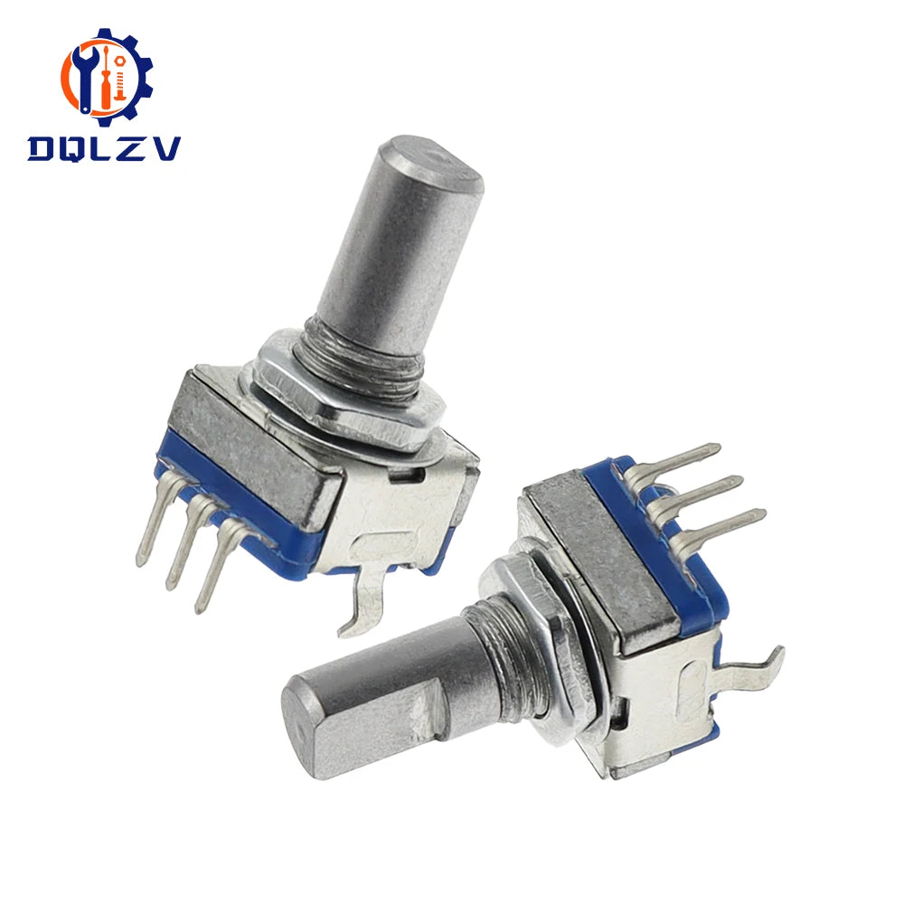 EC11 Audio Adjustment Encoder 20 Position Rotary Encoder Code Switch 3Pin Plug-in Type 15mm Half Shaft