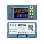 T3231 DC 12V 24V AC 110-220V Digital Time Delay Relay Module Cycle Delay Timer Red Blue Dual Display Timing Relay Switch for Car