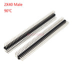 5/10Pcs 2.54mm 40 Pin 1x40 2X40 Single/Double Row Male Female 2.54 Pin Header PCB JST Connector Strip Right angle For Arduino