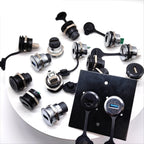 1Pcs Metal Round Socket Module D Type RJ45 Straight Through Network USB2.0 USB3.0 Connector Panel Mounting HDMI CAT6