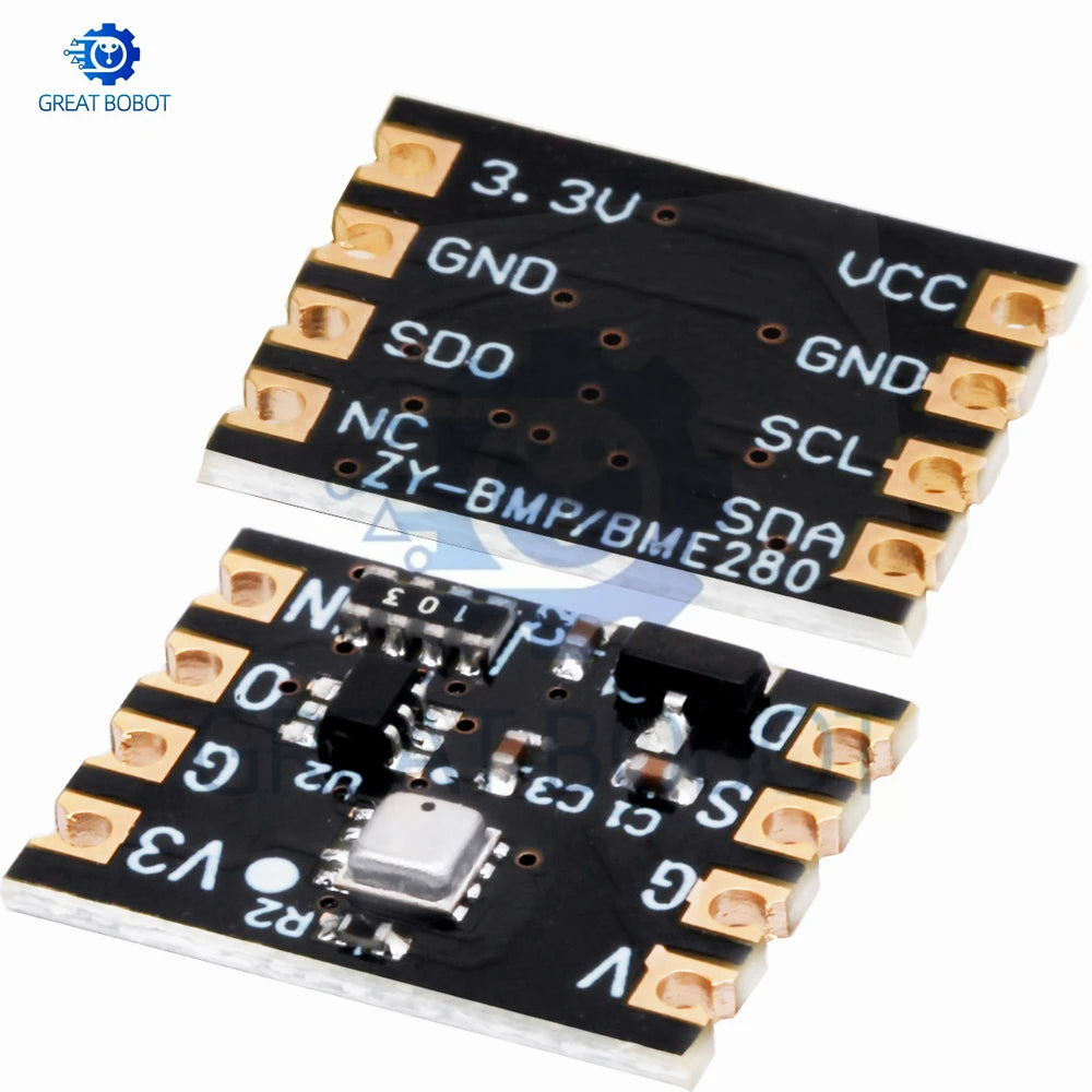 Black ZY BME280 3-in-1 Sensor Module, High Precision Temperature Humidity Barometer Altimeter Monitor Compatible with for Ardui