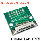 FFC/FPC Adapter Board with Soldered 1.0MM Flip Cover Lower Connector Straight or Bent Pins Available, 4/6/8/10/12/14/16/20/30P