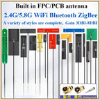 5Pcs/Lot 2.4G 5G 5.8G Dual Frequency With Built-in FPC Soft Board Wifi Bluetooth PCB Patch High Gain Antenna