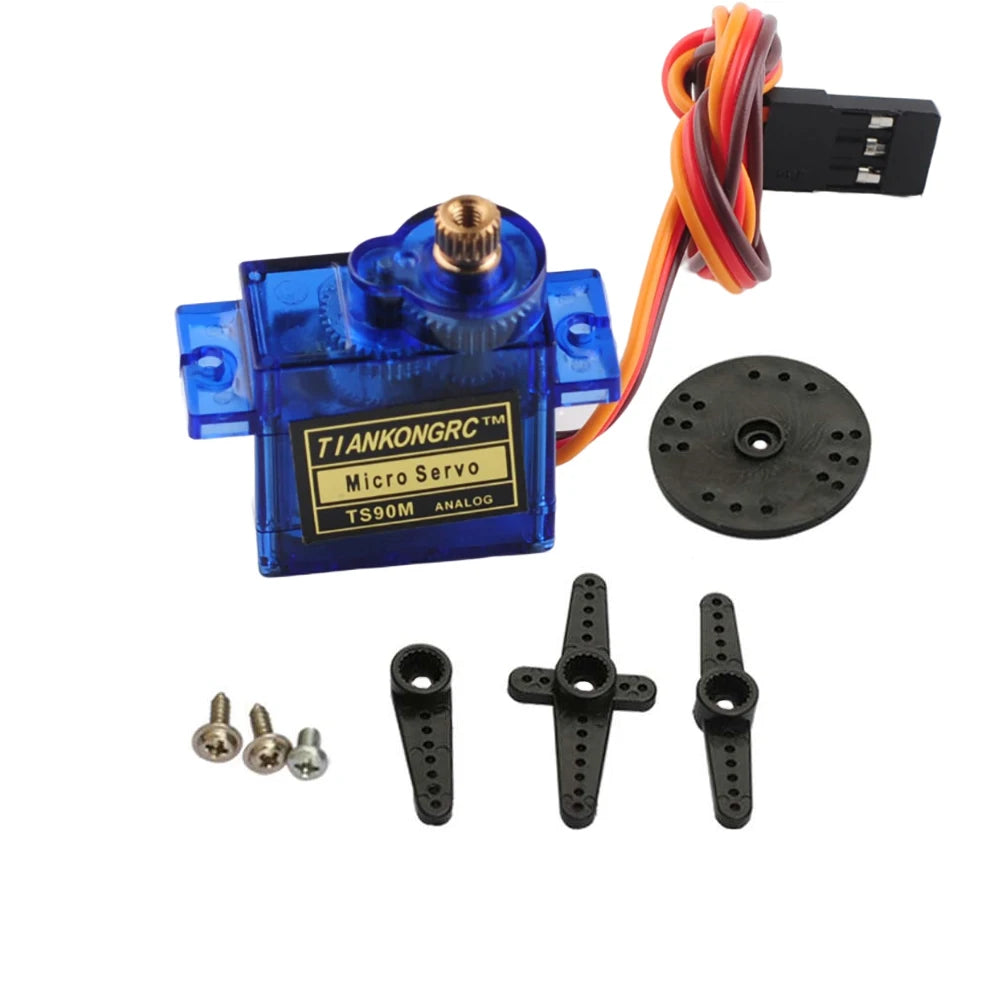 90 Degree Metal Gear Micro Servo 180/270/360 Degree Controllable Angle Steering Motor for RC Car Boat DIY