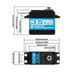 Dsservo 35kg DS3235 Pro Digital Servo Steel Gear Coreless Motor Waterproof 180/270 Degree for 1:8 1:10 1:12 RC Car Robot Crawler