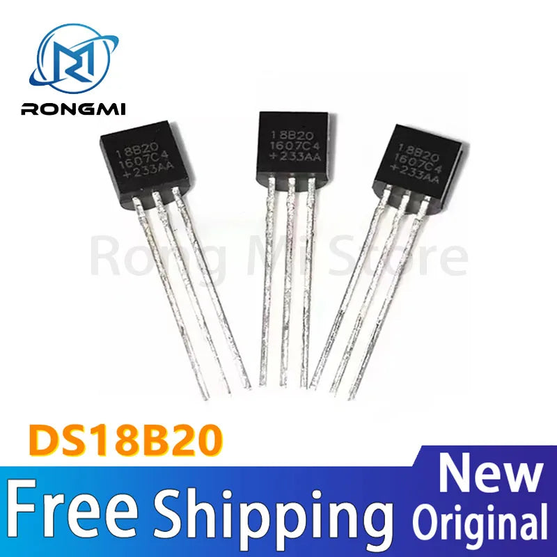 10-100/Piece DS18B20 Chip Programmable Digital Thermometer/Temperature Sensor Temperature Acquisition TO-92 In Stock