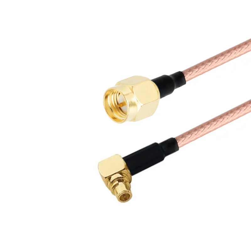 MMCX Male Straight Right Angle 90 Degree to SMA Female Male Flange Panel Mount RG316 Pigtail FPV Antenna Extension Cable for RC