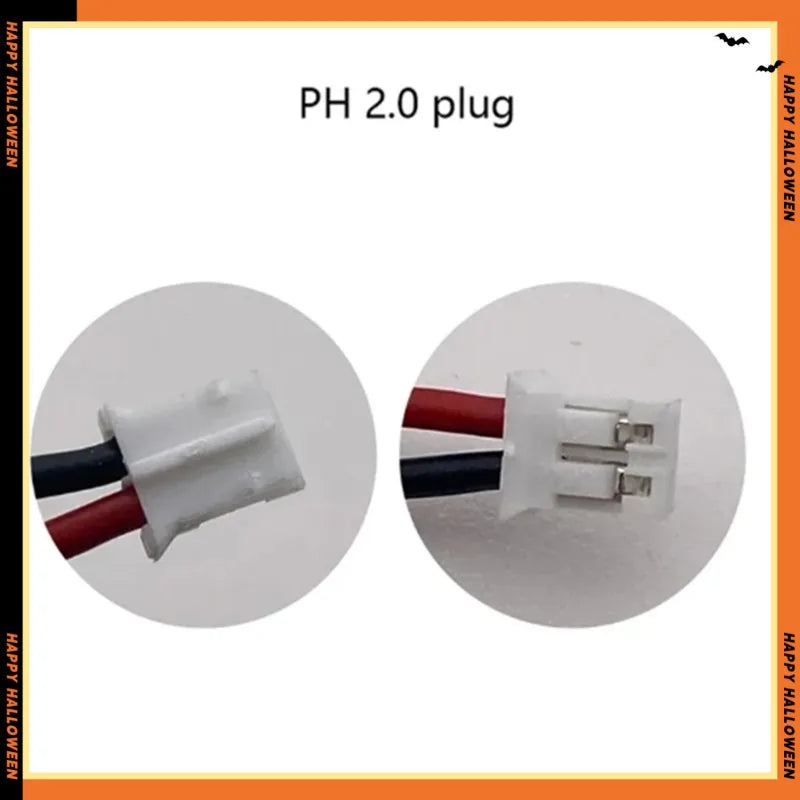 2.0-4.0AH 103450 Polymer Lithium Rechargeable Battery JST PH 2.0mm 2pin Plug for Camera GPS Navigator MP5 Bluetooth Headset