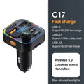 FM Transmitter Bluetooth 5.0 Car Handsfree Audio Mp3 Player Adapter USB 22.5W Quick Charging Type-C Fast Charger FM Modulator
