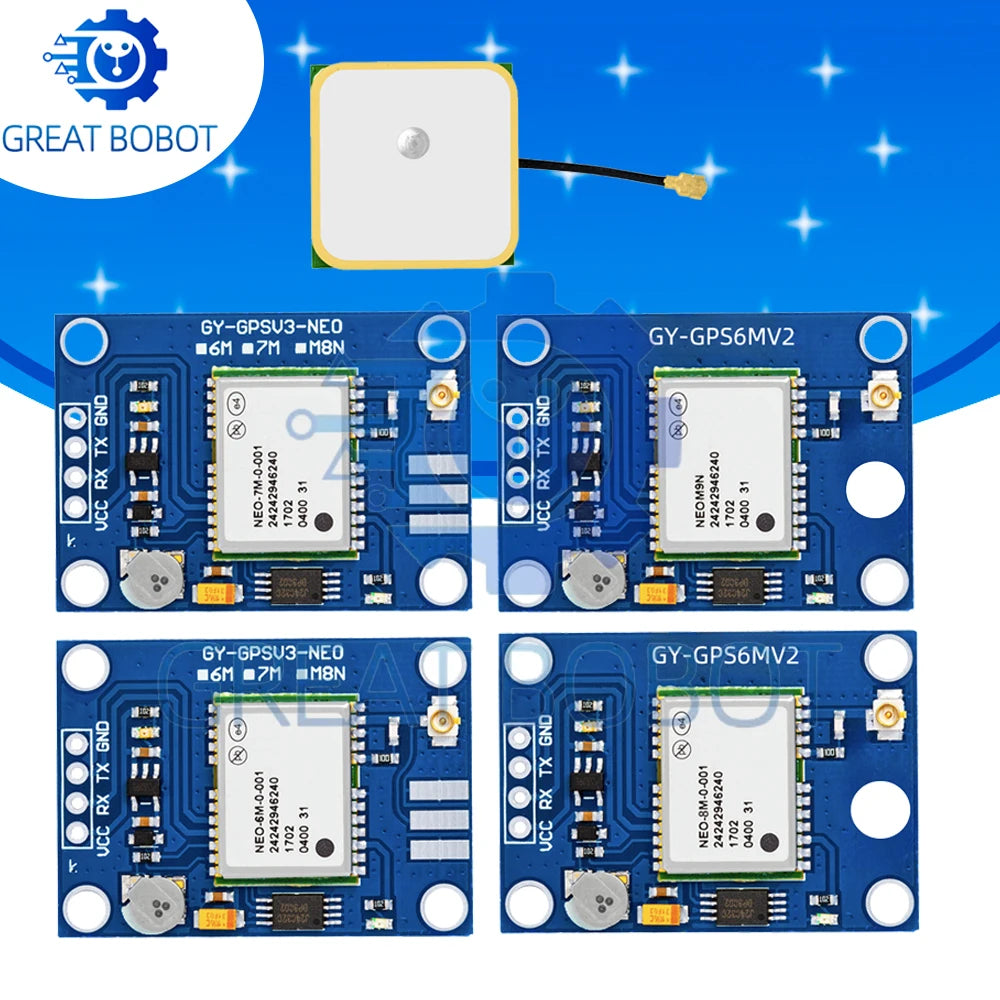 NEO-M8N/NEO-6M GPS Module (GY-GPSV3): Compatible with APM 1.65/2.56, Pixhawk V2.4.5 & MWC Controllers – 3.6V Operating Voltage