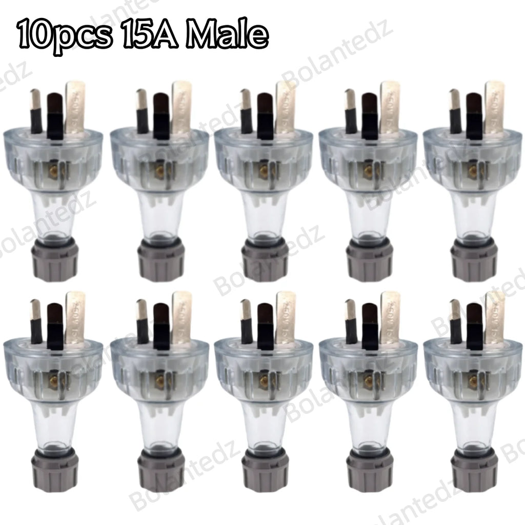 Bolantez 1pcs SAA Rewirable Plug Socket Australian Female Socket 3 Prong Electrical Socket Grounded Rewire Socket DIY Assembled