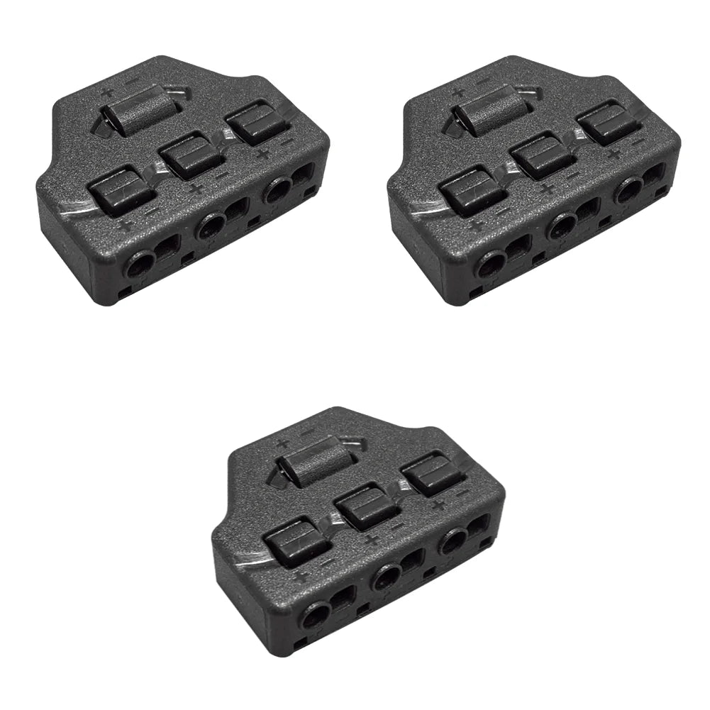 6/3Ports Out Line Splitter Quick Connect Low Voltage Wire Splitter Distribution Block For Lighting Led Strip Connection Terminal