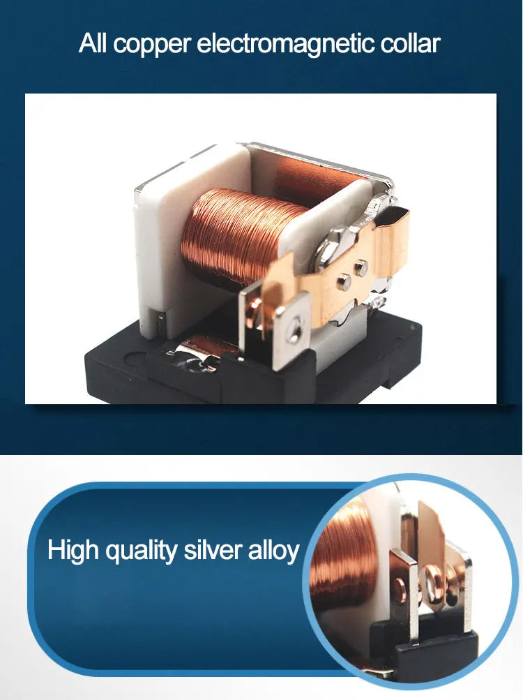 12V/24V 40A 4/5 Pin 3-Way Fuse Relay Box, 3 Relay Holder Standard ATO Fuse Block with Free Assembly for Car Motorcycle