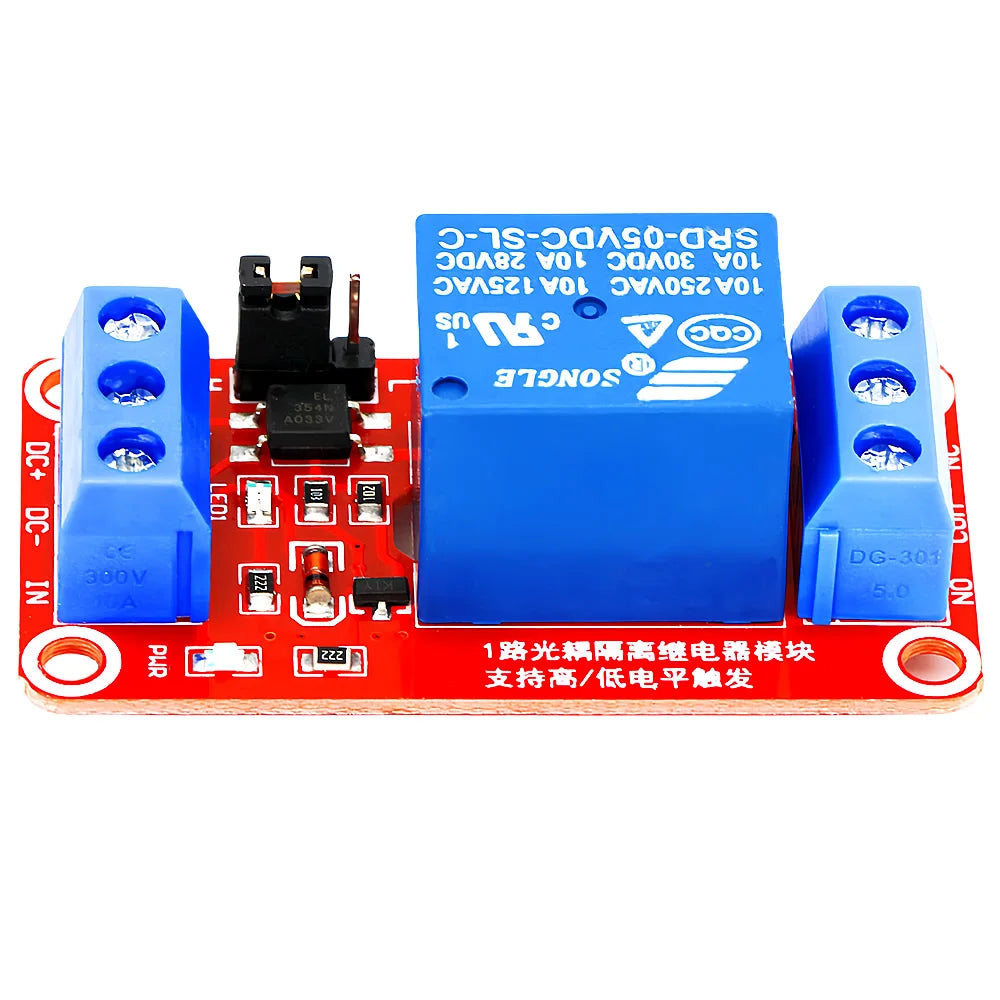 Relay Module 1 Channel 5V 12V 24V Board Shield With Optocoupler Isolation Support High and Low Level Trigger for Arduino