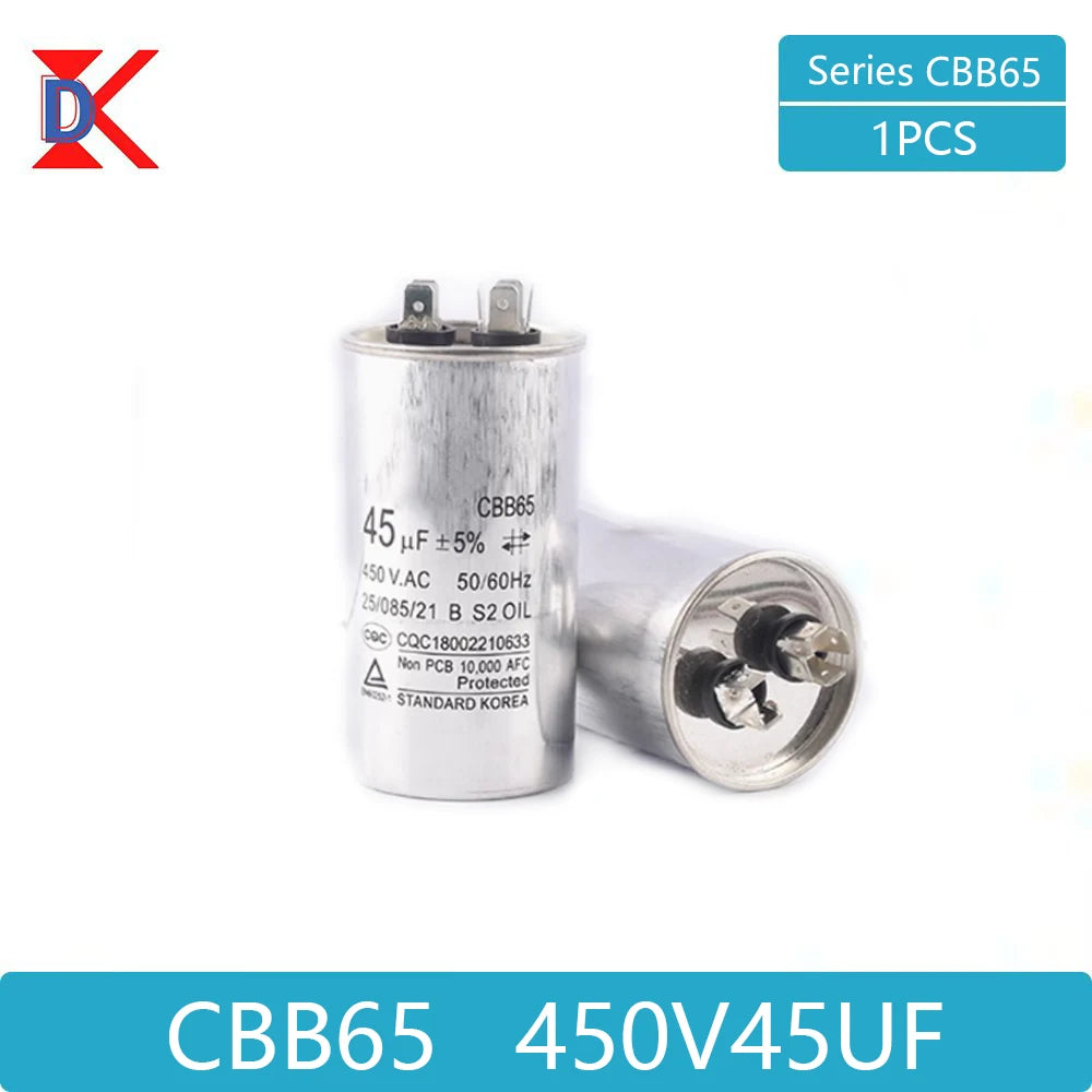 CBB65 air conditioner compressor start capacitor 450V 5/20/25/30/35/40/45/50/60/70UF