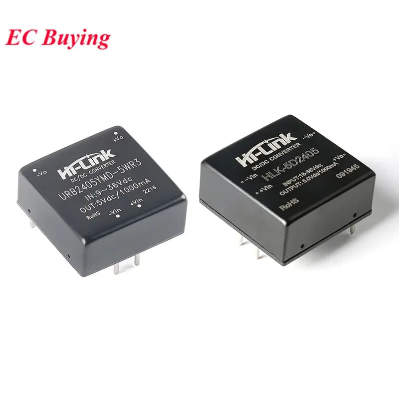 DC-DC 24V to 5V 5W Isolated Converter Power Supply Module DC DC HLK-5D2405 HLK-5D2405A Step-down Buck Ultra Wide Voltage Module