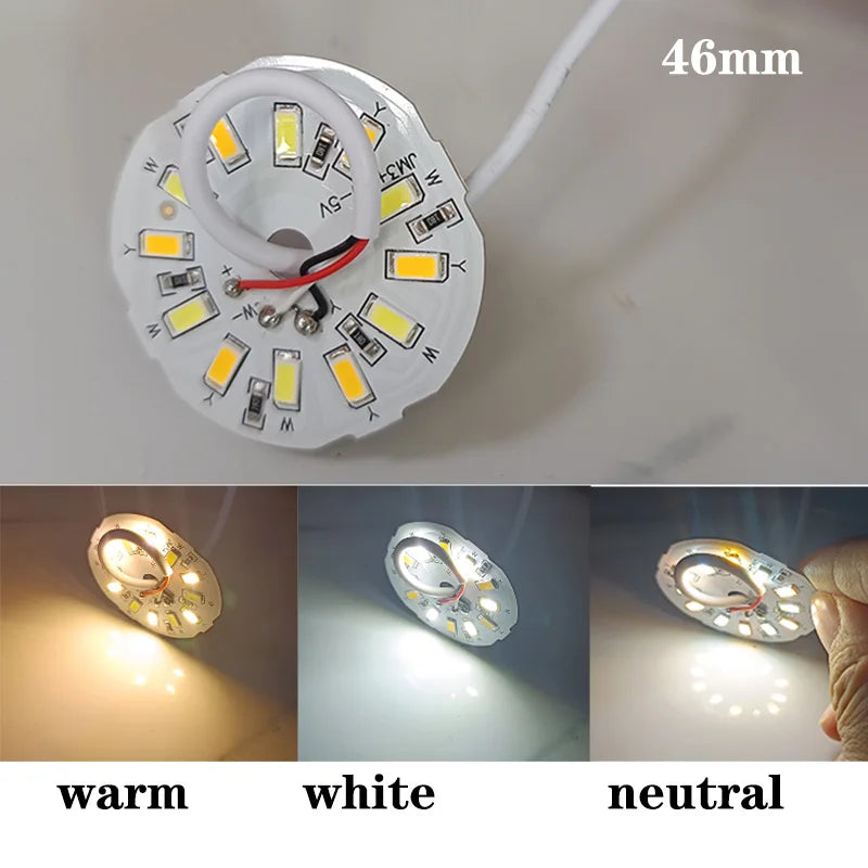 Warm White DC 5V 3W USB LED Lights 2835 Chip Single Color Reading Night Light Desk Book Tablet Lamp with Cable Dimmable